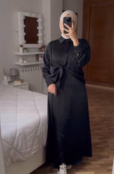 فستان مع حركه عالخصر